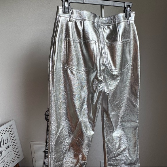 NWT Gianni Bini Tatania Metallic Silver Pants Sz 26 - Picture 8 of 13